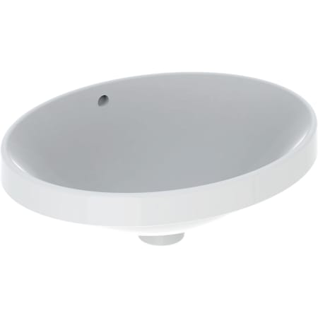 Lavoar Ã®ncorporat Geberit VariForm, oval: B=50cm, T=40cm, Preaplin=Vizibil, glazurat / alb